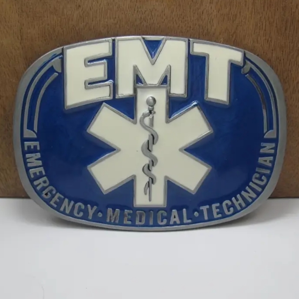 New EMT Belt Buckle | Blue Star of Life Emergency Medical Symbol Paramedic